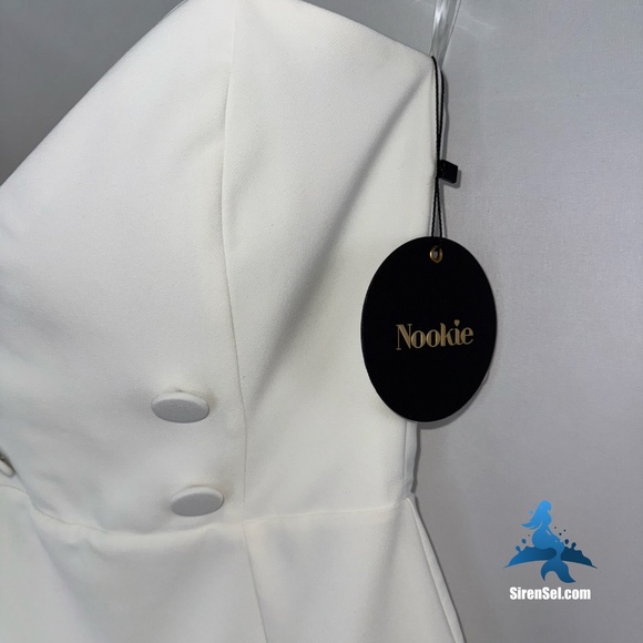 1116 NWT Nookie Bella Strapless Midi Dress - Size S - Ivory - Picture 3 of 13